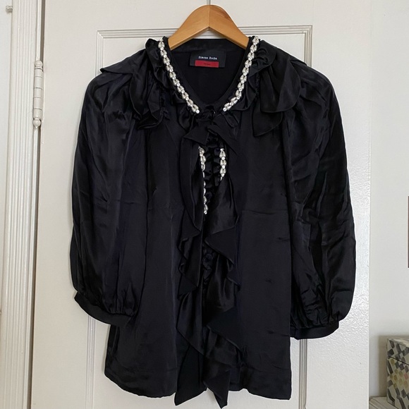 Simone Rocha - Jeweled Silk Blouse - Picture 7 of 8